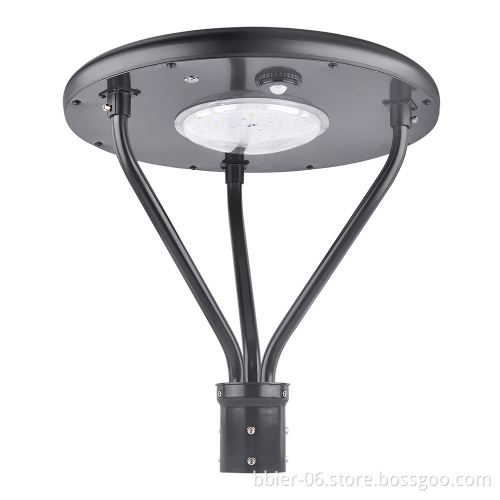 IP65 100W Outdoor LED Solar Post Top Light with PIR Sensor and 5 Years Warranty